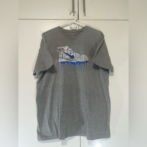 Nike Vintage 90's Graffiti Print Sneaker T-Shirt Regular Fit Grey Men's L
